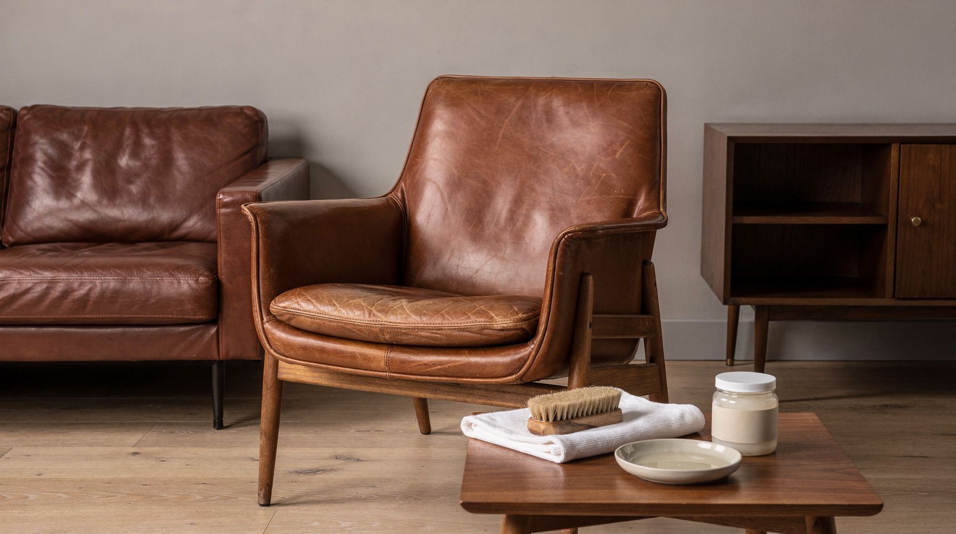 Anilin- und Cognac-Leder pflegen