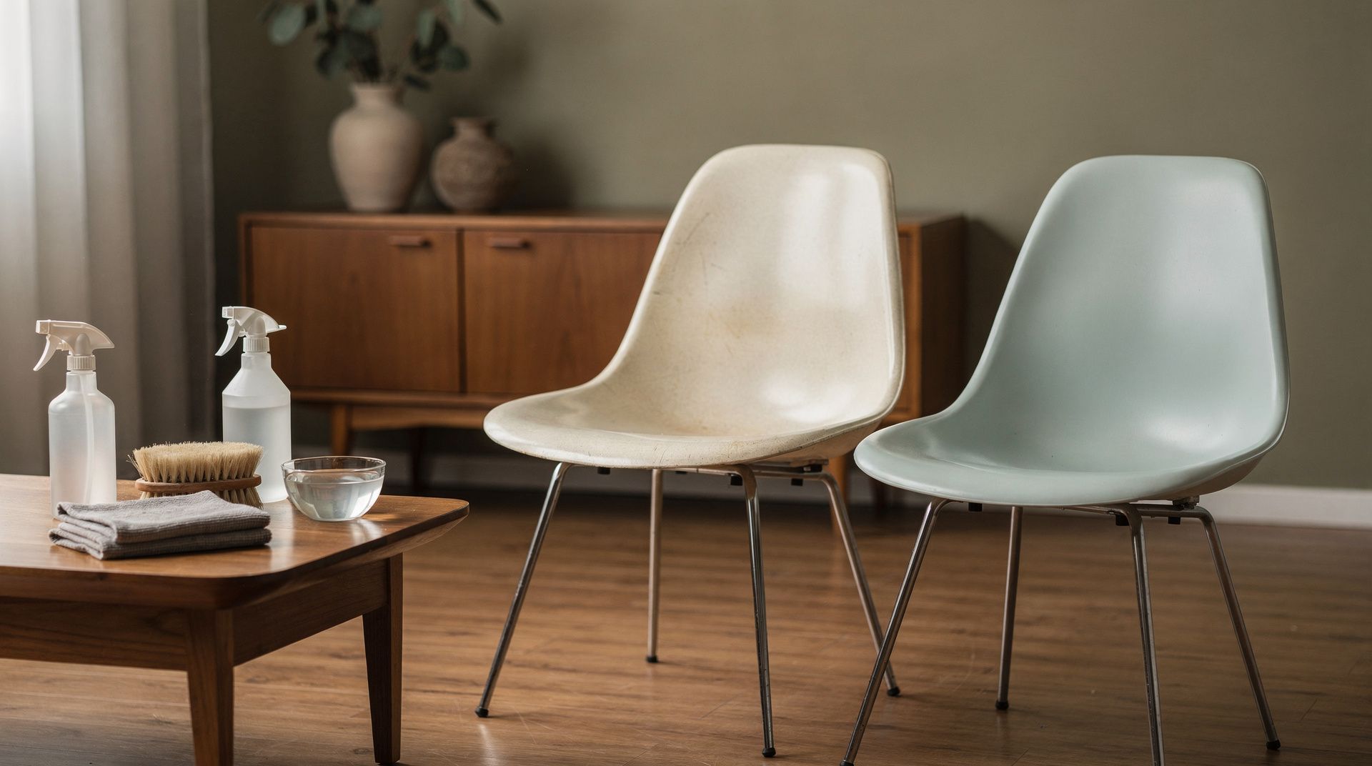 Fiberglas-Schalen Kunststoffmöbel Reinigung Konservierung
