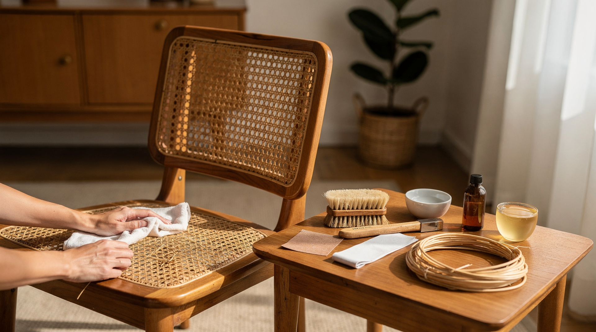 Rattan Wiener Geflecht Pflege Restauration