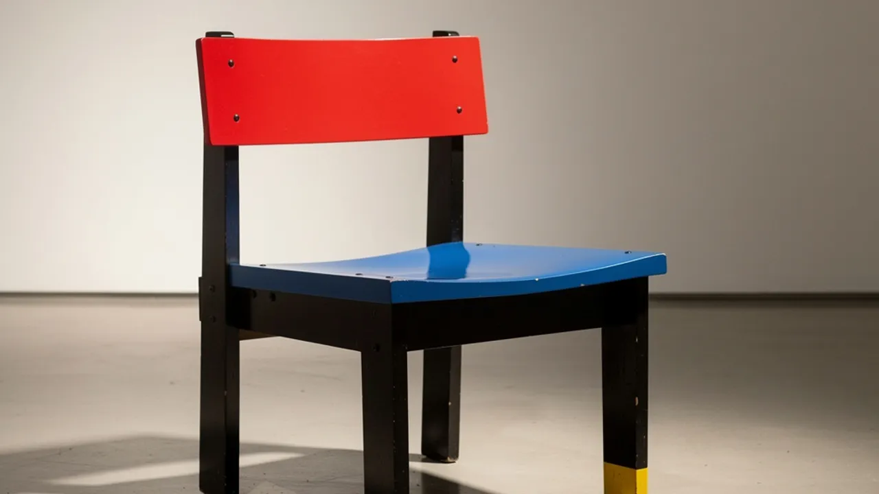 Rietveld Rot-Blau-Stuhl