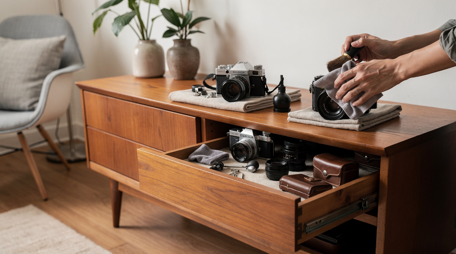 Vintage-Fotokameras fachgerecht lagern und warten