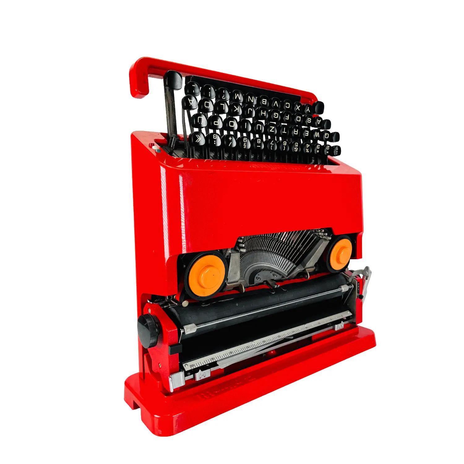 Olivetti Valentine Schreibmaschine | Rot | Designklassiker von Sottsass | 1969
