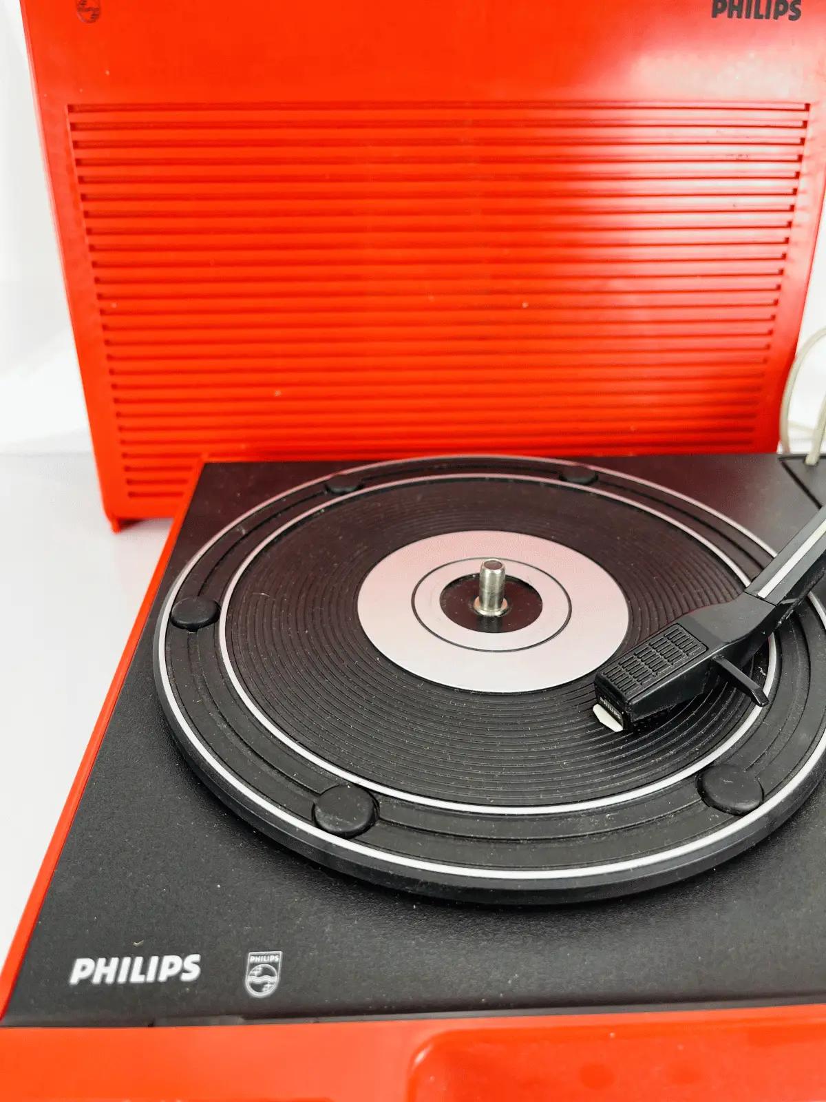 Tragbarer Plattenspieler | Philips AG 4131 | Kofferdesign 1970er Style