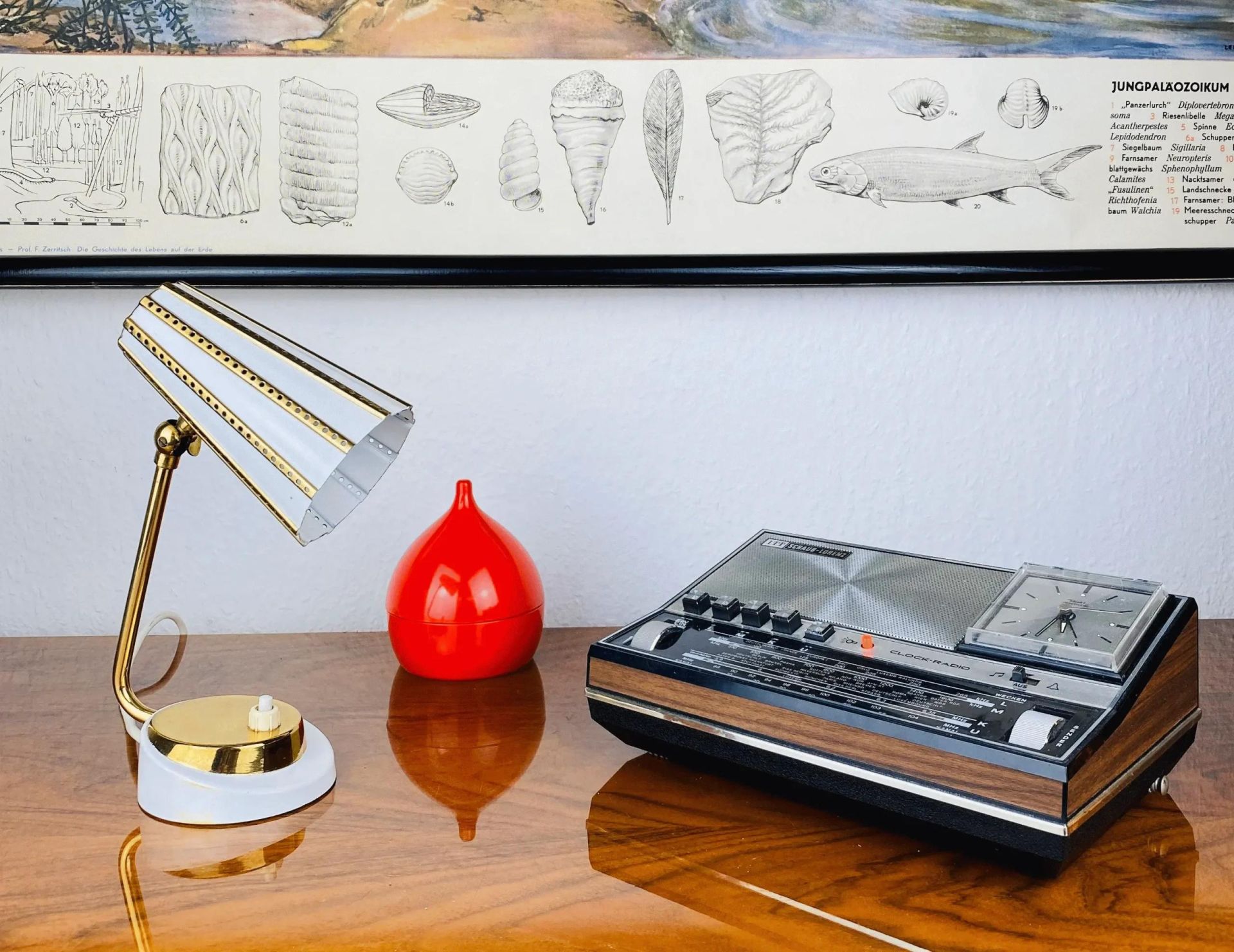 Pfäffle Tischlampe | Weiß & Gold | Mid-Century Design | Made in Germany